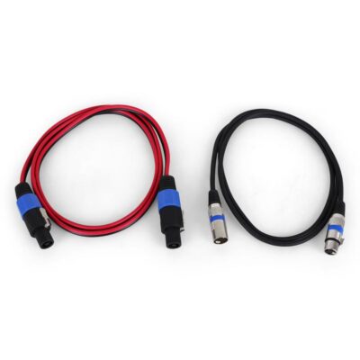 Juego de cables 1x cable XLR 1x cable PA
