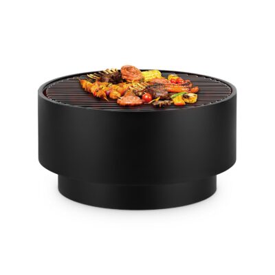 Pompeji 60cm Bajo Brasero con parrilla Negro